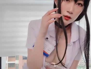 性感女护士 白色制服与蕾丝内衣加黑丝美腿性感私房写真集